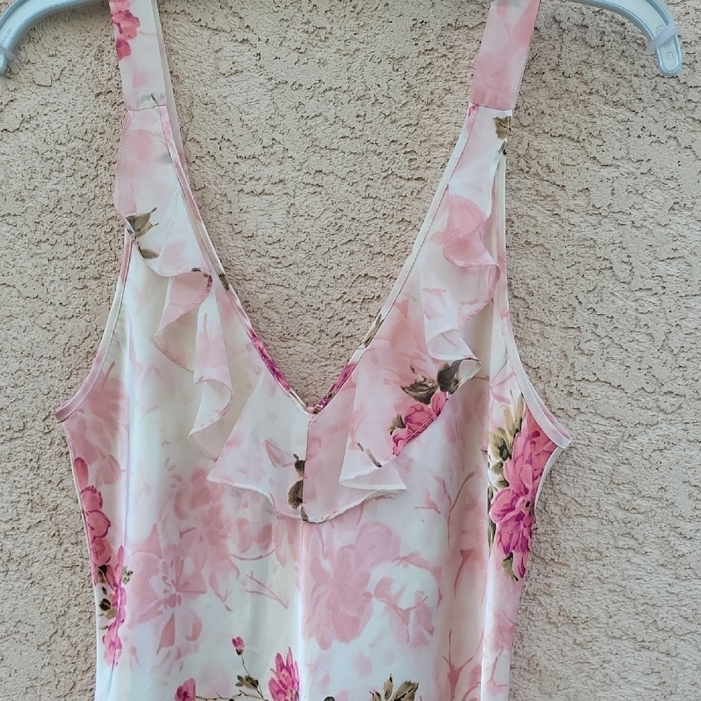 Private Luxuries Vintage Floral Pink and Cream lace Size M - Picture 2 of 10